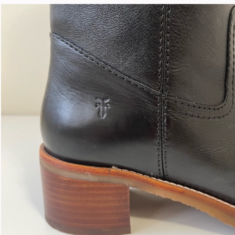 Frye Camryn Tall pull on boots black leather aize US 9M - Picture 7 of 15